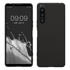 Husa kwmobile pentru Sony Xperia 5 IV, Silicon, Negru, 59866.01