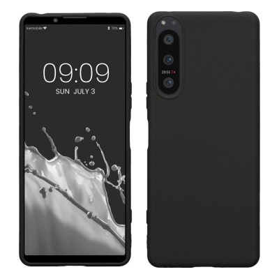 Husa kwmobile pentru Sony Xperia 5 IV, Silicon, Negru, 59866.01 foto