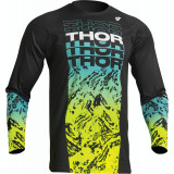 Tricou motocross/enduro Thor Sector Atlas, culoare negru/turcoaz, marime S Cod Produs: MX_NEW 29107053PE