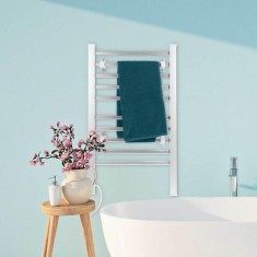 Calorifer baie port prosop, Easymaxx, argintiu, 53 x 93 x 10 cm, 150W foto
