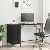 vidaXL Birou de calculator Stejar Negru 131 x 48 x 75 cm Lemn compozit 882834
