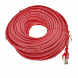 Cumpara ieftin Cablu UTP, Lanberg 42786, cat.5e, mufat 2xRJ45, lungime 30m, AWG 26, 100 MHz, de legatura retea, ethernet, rosu