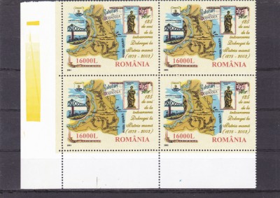 ROMANIA 2003 LP1620 125 ANI DE LA INTOARCEREA DOBROGEI LA PATRIA MAMA bloc 4 MNH foto