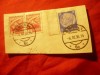 Fragment cu circulatie mixta Austria si Germania 1938, Stampilat