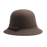 Cumpara ieftin Palarie dama eleganta Ribbon maro