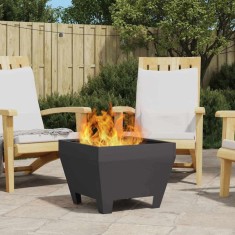 vidaXL Cuptor de foc Negru 50 x 50 x 38 cm Oțel laminat la rece