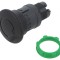 Comutator apăsare 22mm negru 2 poziții stabilizate