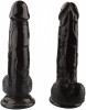 Dildo Penis 17/3.5cm Realistic Ventuza Balls Natural Shape Black Dong, Mov, One size