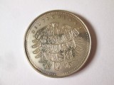 Rară! Medalie comemorativa argint Richard Von Weizsacker,președintele Germaniei 1984-1994,diametrul=34 mm,greutate=14,95 grame