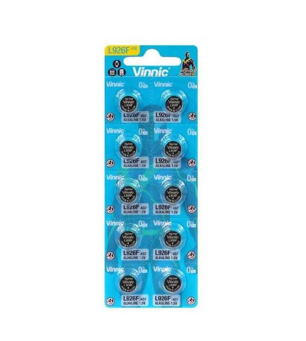 10 x baterii alcaline Mini Vinnic G7 / AG7 / LR57 / LR927