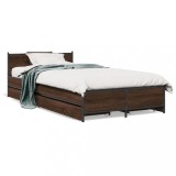 Cumpara ieftin Cadru de pat cu sertare stejar maro 75x190 cm lemn prelucrat