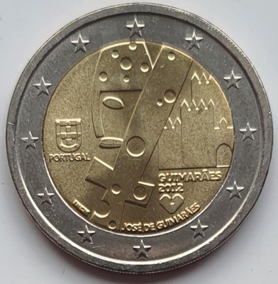 Portugalia 2 euro 2012 UNC - Guimaraes - km 813 - E001 foto