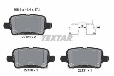 TEXTAR 2212901 Q+ set placute frana disc foto