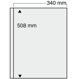 5 folii transparente pentru ziare, relevee, Jumbo, cu 1 buzunar de 508 x 340 mm