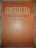 Constitutia Republicii Socialiste Romania. Manual pentru clasa a 7-a