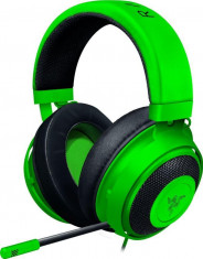 Casti cu microfon razer gaming kraken green full size 12 hz ? 28 khz sensitivity foto