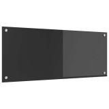 Spate bucătărie vidaXL Gri &Icirc;nchis 100x40 cm Sticlă Securizată Rezistentă Căldură Ușor de Instalat