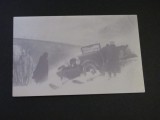 Automobil clasic decapotabil &icirc;nzăpezit - Carte Poștală Franța ,Necirculată, Necirculata, Printata