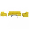 VidaXL Set canapele cu taburet, 4 piese, galben deschis, textil 3278300