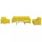 vidaXL Set canapele cu taburet, 4 piese, galben deschis, textil 3278300