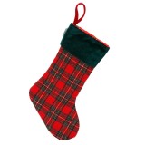 Cumpara ieftin Decoratiune de Craciun, Alska, Soseta in carouri, Rosu-Verde, 8 cm