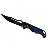 Cumpara ieftin Briceag Vanatoare Columbia Flacari Albastre, Lama Otel 9.5cm, Blocabil, Pescuit, Drumetii, 22cm