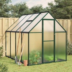 Sere cu cadru de bază, verde, 224x169x195 cm, aluminiu