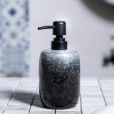 Dozator sapun lichid Perine, Homla, 8x17.5 cm, ceramica, negru