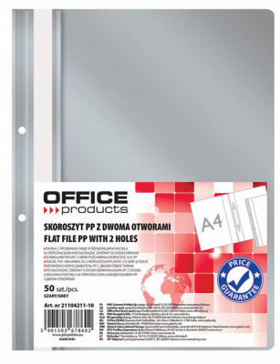 Dosar Plastic Pp Cu Sina, Cu Gauri, Grosime 100/170microni, 50 Buc/set, Office Products - Gri foto