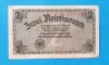 GERMANIA 2 Marci Zwei Reichsmark Mark Bancnota veche originala perioada nazista