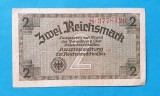 GERMANIA 2 Marci Zwei Reichsmark Mark Bancnota veche originala perioada nazista