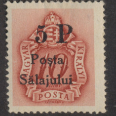 Ardealul de Nord 1945 Posta Salajului 5P pe 10f porto reprint matrita originala