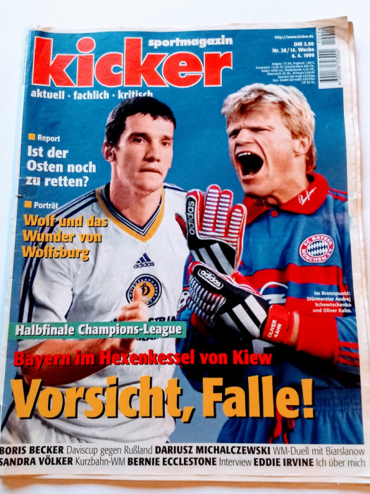 Revista Sportmagazine &quot;KICKER&quot; (Germania) 14/06.04.1999