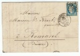 France 1871 Cover + Content REGISTERED 2145 LYON LES TERREAUX to ROMANS D.727