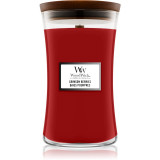 Woodwick Crimson Berries lum&acirc;nare parfumată cu fitil din lemn 610 g