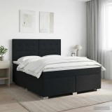 Cumpara ieftin Pat boxspring cu saltea Negru 160 x 200 cm Tesatura