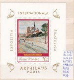 1975 Expozitia Internationala Filatelica ARPHILA 75 Paris Bl.120 LP883 MNH, Arta, Nestampilat