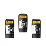 Set 3 x Deodorant Stick pentru Barbati, Nivea Black&amp;White Power, 50 ml