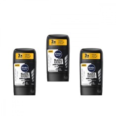 Set 3 x Deodorant Stick pentru Barbati, Nivea Black&amp;White Power, 50 ml