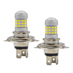 Set 2 becuri LED SMD H4, 120W, 6000k, 12/80V, lupa