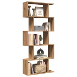 vidaXL Bibliotecă/separator 5 nivel stejar artizanal 70x24x161 cm lemn 858101