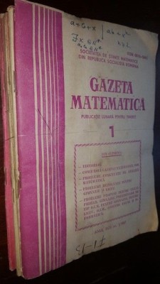 Gazeta matematica. nr. 1-12 anul 1987 foto