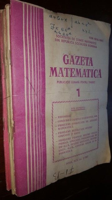 Gazeta matematica. nr. 1-12 anul 1987