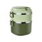 Caserola din otel inoxidabil, cu 2 compartimente pentru separarea mancarii, capacitate totala 1, 4L, verde