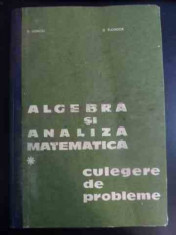 Algebra Si Analiza Matematica Culegere De Probleme - N.donciu D.flondor ,541992 foto