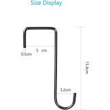 Cumpara ieftin Set 8 carlige pentru ghivece sau jardiniere, 15.4 cm, metal, alb, negru