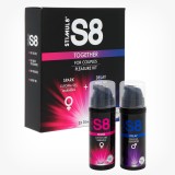 Set 2 x Gel S8 Together (Clitoral Gel + Penis Gel), pentru cupluri, stimularea clitorisului si intarzierea ejacularii, 2 x 30 ml