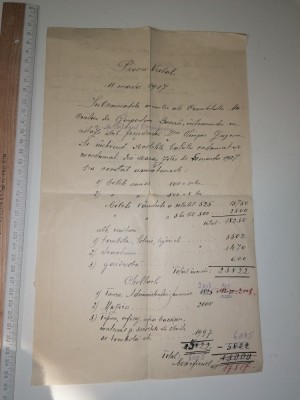 ACT PROCES VERVAL 1927 ASOCIATIA DE GOSPODINE BACAU foto
