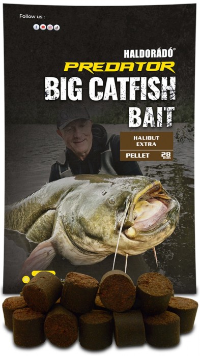 Haldorado - Pelete pentru somn Catfish Bait Pellet 28 mm, 1Kg - Halibut Extra