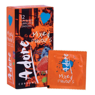 Prezervative Pasante &amp;quot;Adore Mixed Flavours&amp;quot; 12 Bucati## foto
